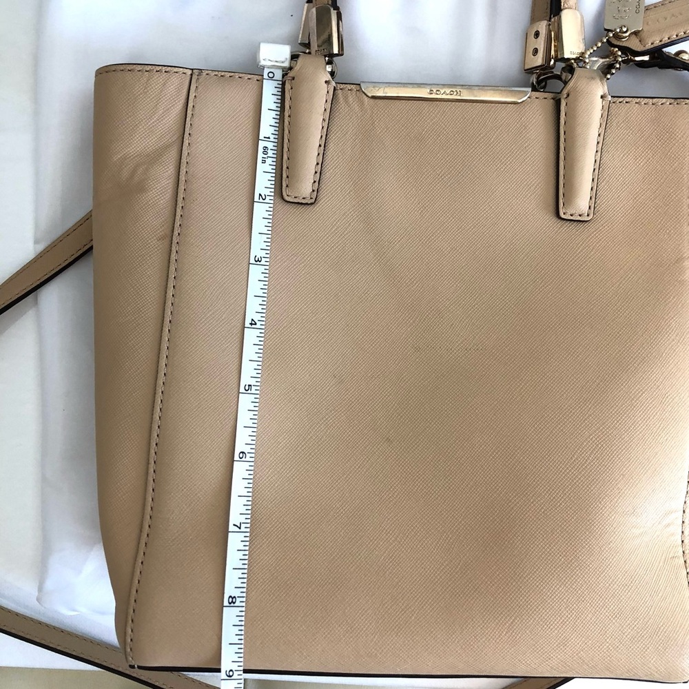 Coach saffiano mini tote crossbody bag - Picture 8 of 9